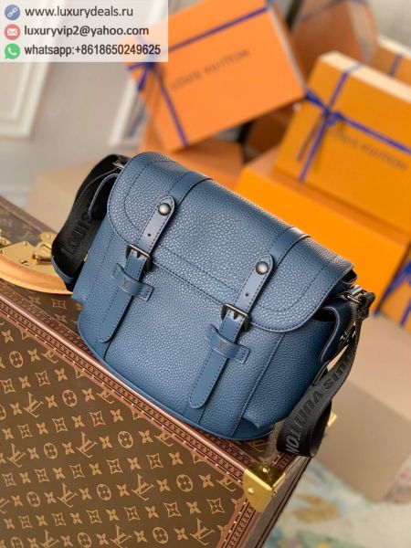 Louis Vuitton LV Christopher Messenger M58475 Blue Leather Shoulder Bags