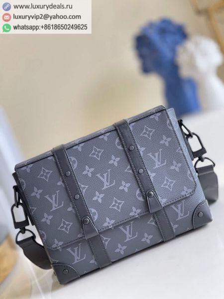 Louis Vuitton LV Trunk Messenger M45727 Black PVC Shoulder Bags