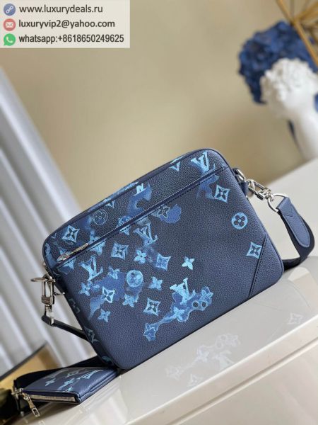 Louis Vuitton LV Trio Messenger M57840 Blue Leather Shoulder Bags