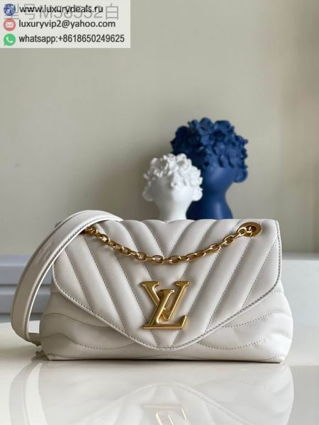 LV New Wave Chain Bag M58549 White Leather Shoulder Bags