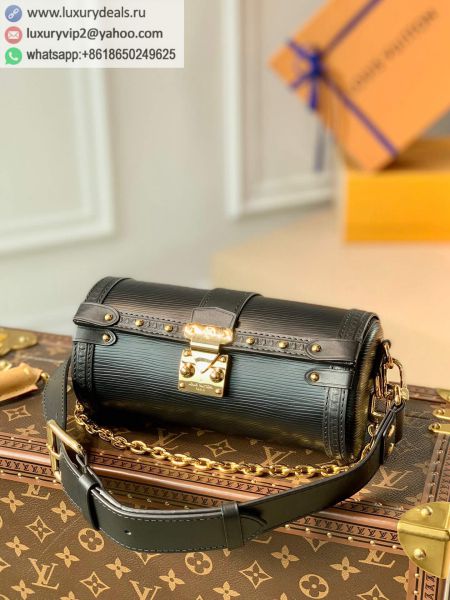 Louis Vuitton LV Papillon Trunk Bag M58655 Black Epi Shoulder Bags