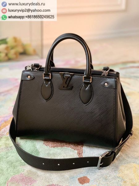 Louis Vuitton LV Grenelle PM Tote Bag M57680 Black Epi Tote Bags