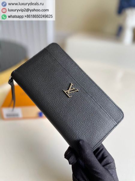 Louis Vuitton LV Lockme Zippy wallet M62622 Black Leather Wallets