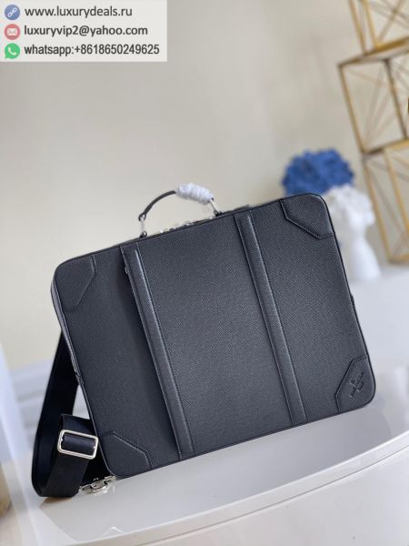 Louis Vuitton LV Briefcase M30769 Black Leather Backpacks
