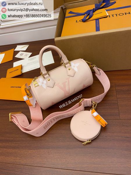 LV/ Papillon bb Crossbody M45707 Pink Leather Tote Bags