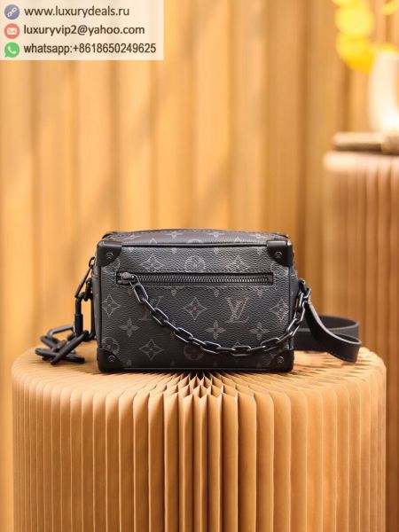 Louis Vuitton LV Mini SOFT TRUNK Chain M44735 Black PVC Shoulder Bags