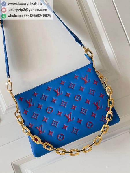 Louis Vuitton LV Coussin PM H27 Bag M58626 Blue Sheepskin Shoulder Bags