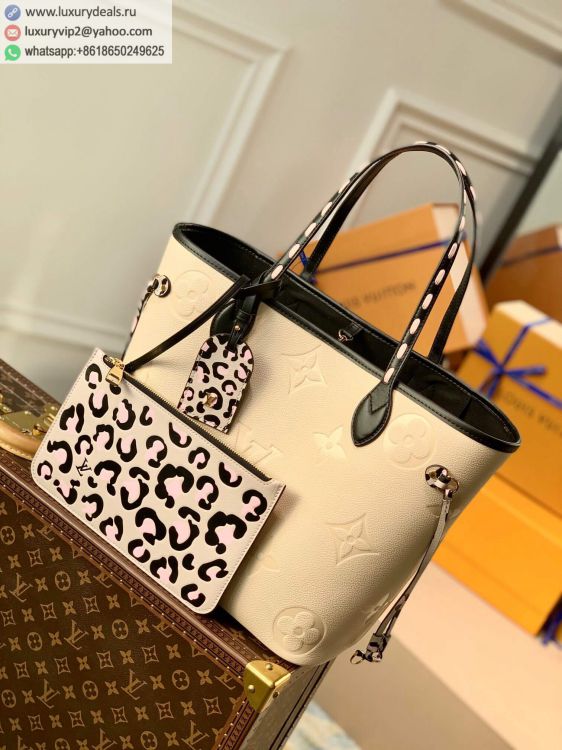 Louis Vuitton LV Neverfull MM tote M58525 Women Leather Shoulder Bags Milk White