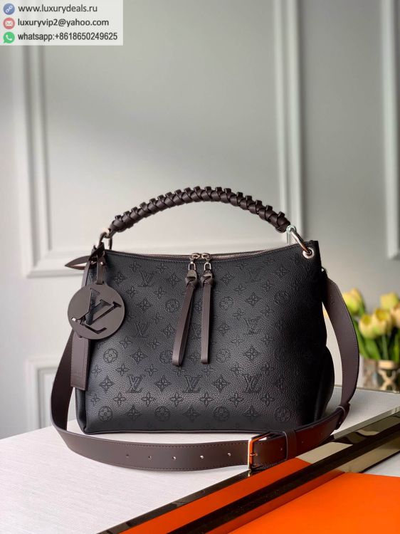 Louis Vuitton LV Beaubourg Hobo MM bag M56073 Women Leather Shoulder Bags Black