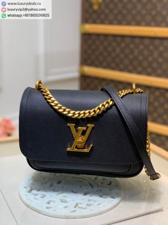 Louis Vuitton LV Lockme Chain bag M57073 Women Leather Shoulder Bags Black