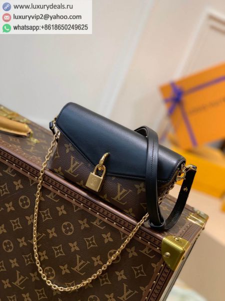 Louis Vuitton LV Padlock on Strap M80559 Black Monogram,Leather Shoulder Bags