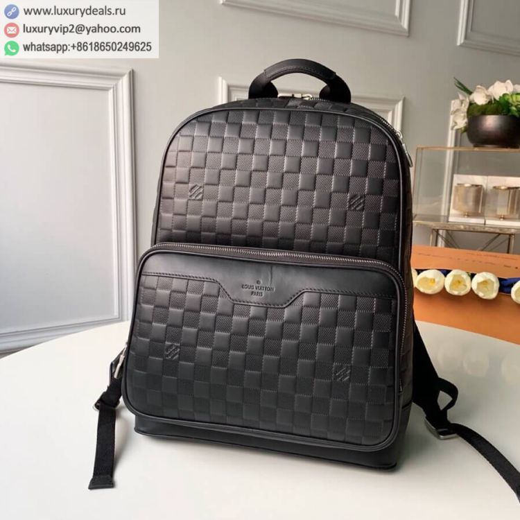 Louis Vuitton LV Campus N40094 Men Leather Backpack Bags Black
