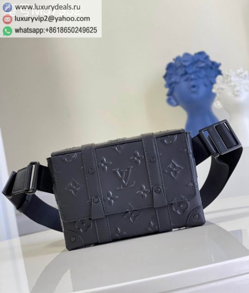 Louis Vuitton LV Trunk Slingbag M57952 Black Leather Shoulder Bags