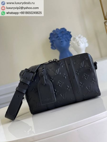 Louis Vuitton LV City Keepall Crossbody M57955 Black Leather Shoulder Bags