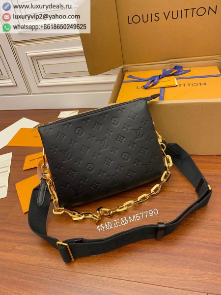 Louis Vuitton LV Coussin PM Handbags M57790 Black Leather Shoulder Bags