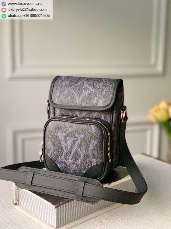 Louis Vuitton LV Nano Amazon Messenger M45650 Men Black PVC Shoulder Bags