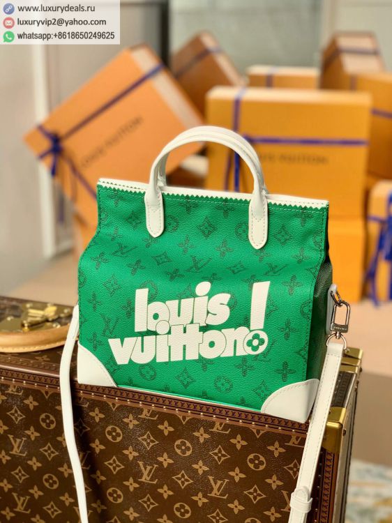 Louis Vuitton LV Litter Bag M80815 Men Green PVC Tote Bags