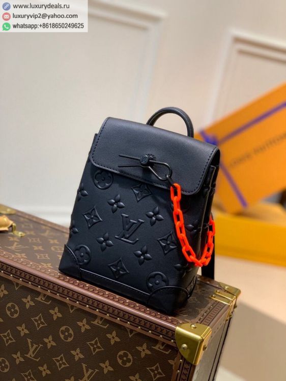 Louis Vuitton LV Steamer XS bag M58707 Men Black Leather Shoulder Bags