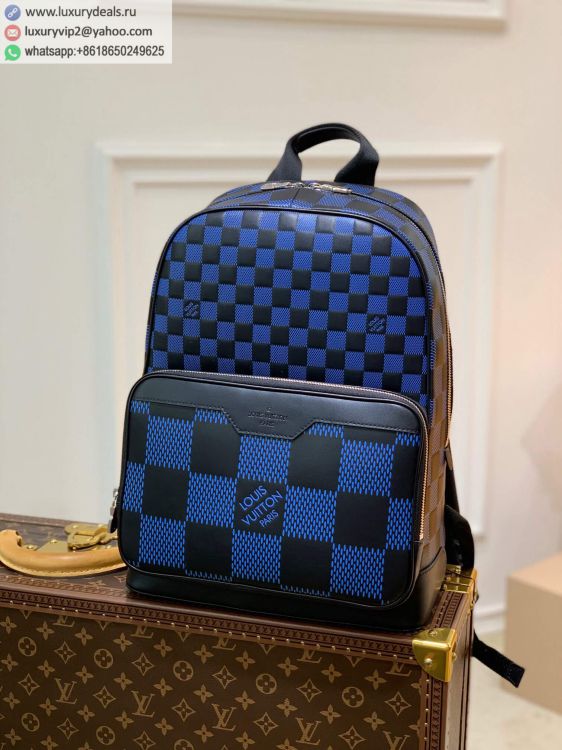 Louis Vuitton LV Campus N50021 Men Blue Leather Backpack Bags