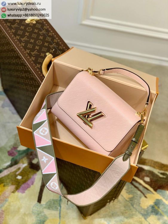 Louis Vuitton LV Twist MM M59028 Women Pink Epi Shoulder Bags