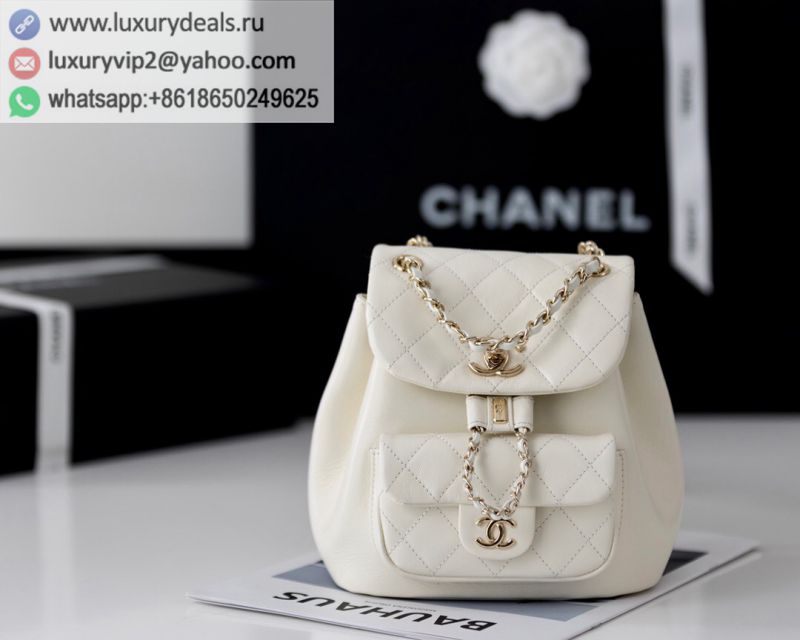 CHANEL 2022CCS Backpack AS2908 White