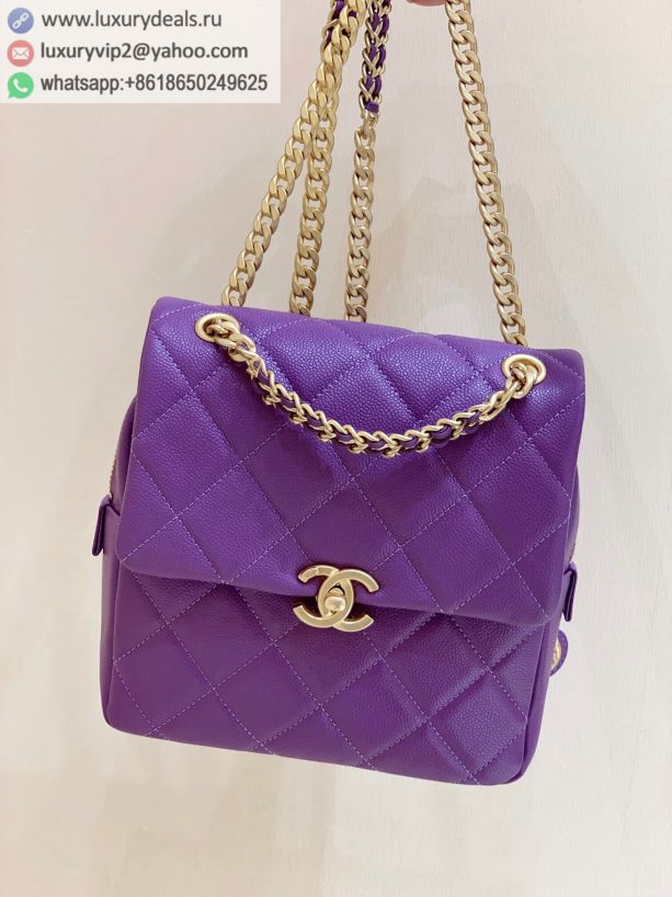 CHANEL 2022CCSS HAAS Backpack AS3108 Purple