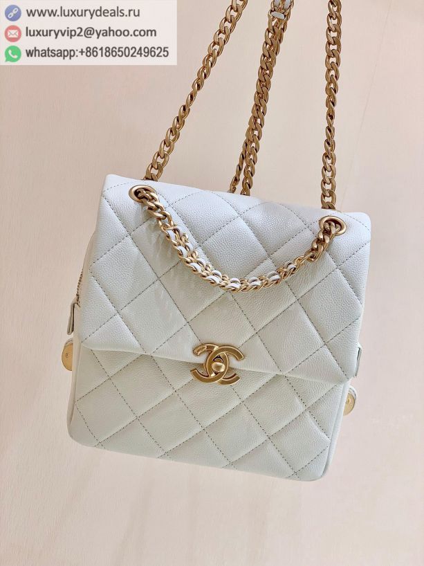 CHANEL 2022CCSS HAAS Backpack AS3108 White