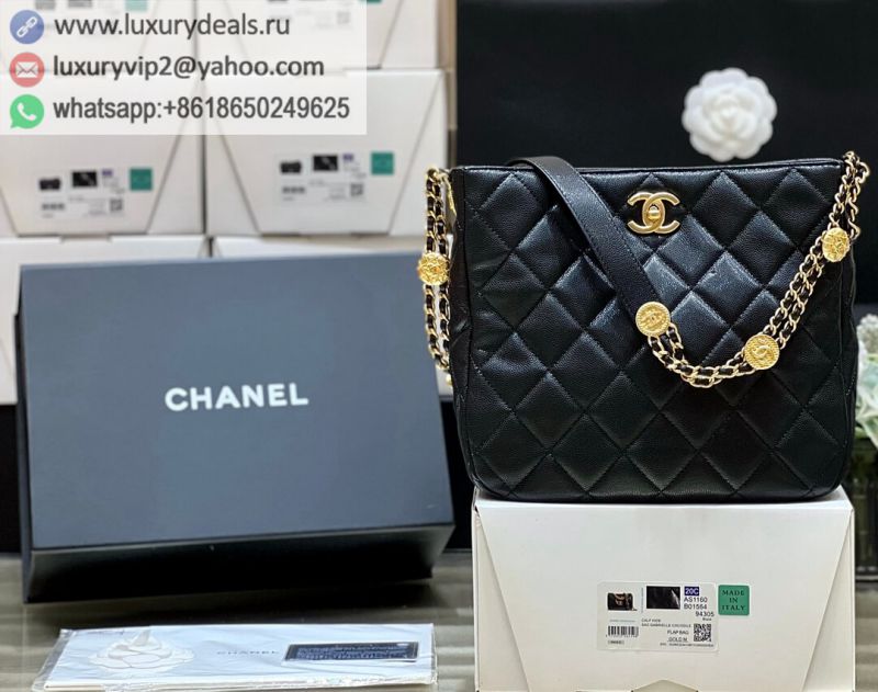 CHANEL 22A Gold hobo Shoulder Bags AS3400