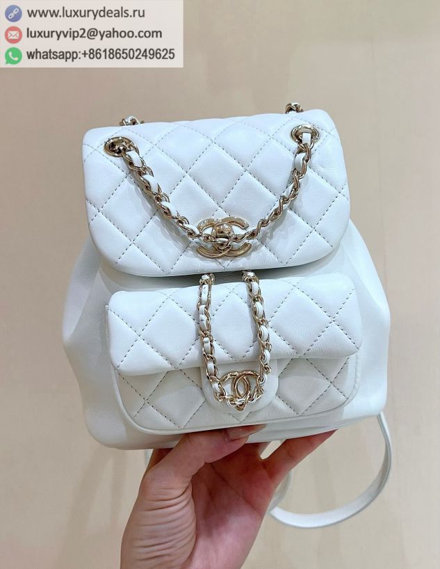 CHANEL 22A Backpack AS2908 White