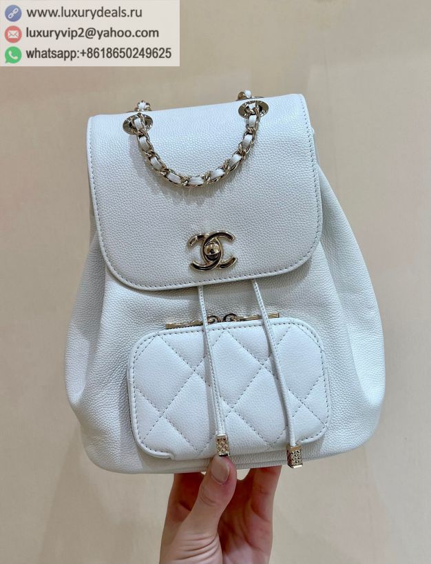 CHANEL 22b FW Backpack AS3530 White