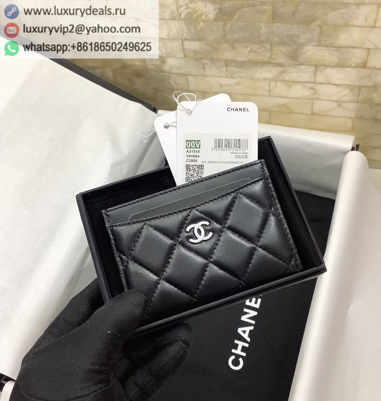 CHANEL Card Holder A31510 / Silver Buckle