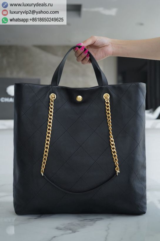 CHANEL 22ss Maxi Shopping Bags AS3128 Black