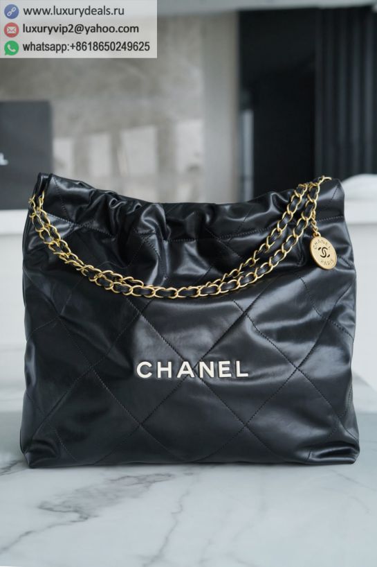 CHANEL 22 AS3261 Black White Buckle