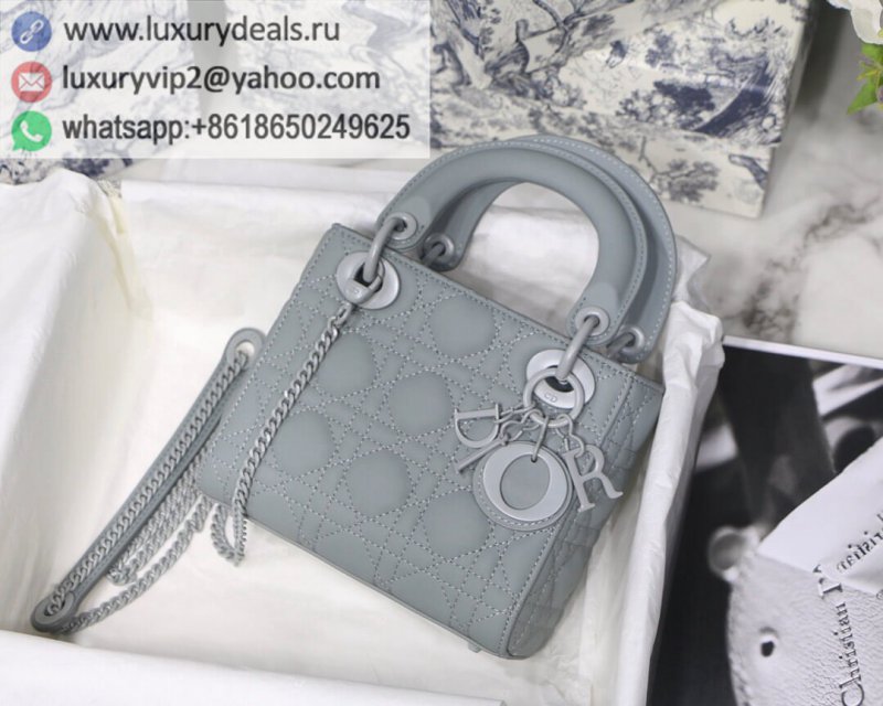 Lady DIOR mini Matte 3 Grid M0505 Grey