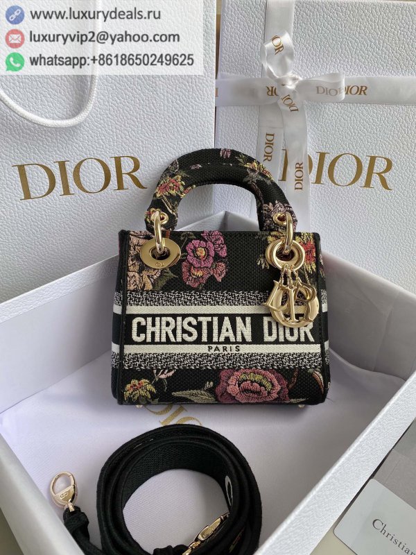 DIOR CD LADY 17CM Garden Flowers Embroidery M0505