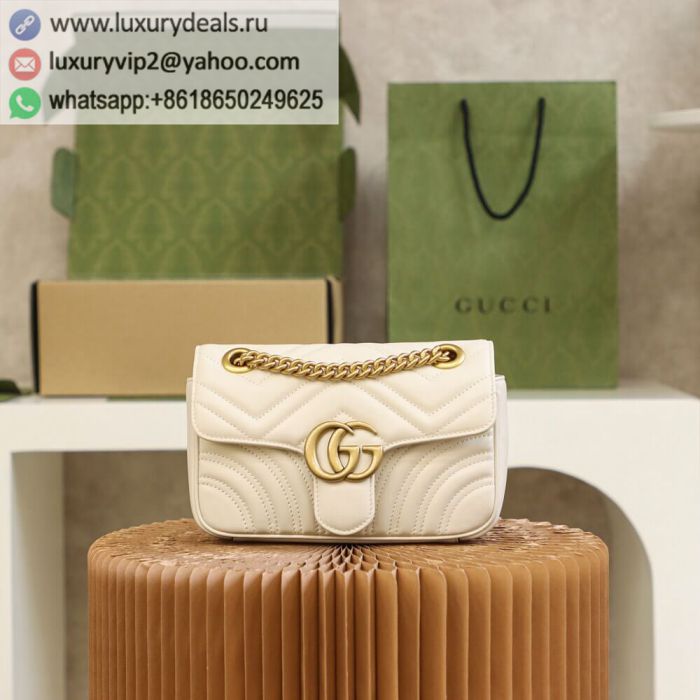 GUCCI Marmont Chain Shoulder Bags 446744 White