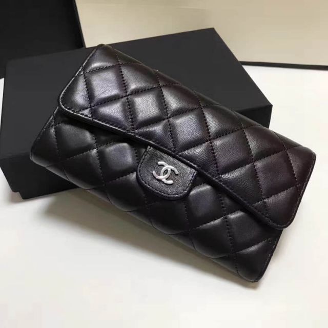 CC Soft Leather Long A31506 Black Wallets Women Bags