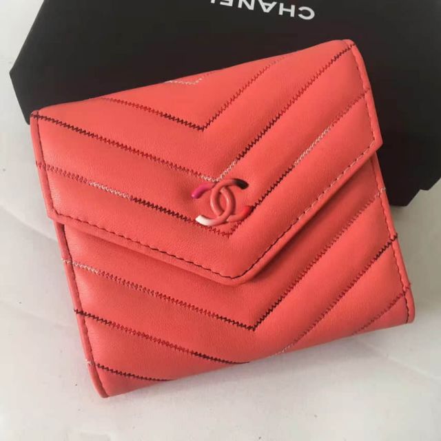 CC Soft Leather Small A82617 Red Wallets Women Bags