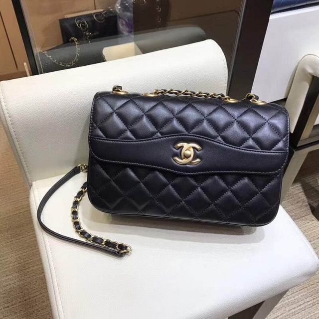 2018ss CC Soft Leather A57028 Black Shoulder Bags Women Bags