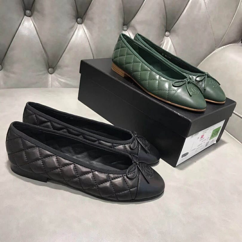 CC 2018ss Soft Leather Classic Ballet Women Shoes
