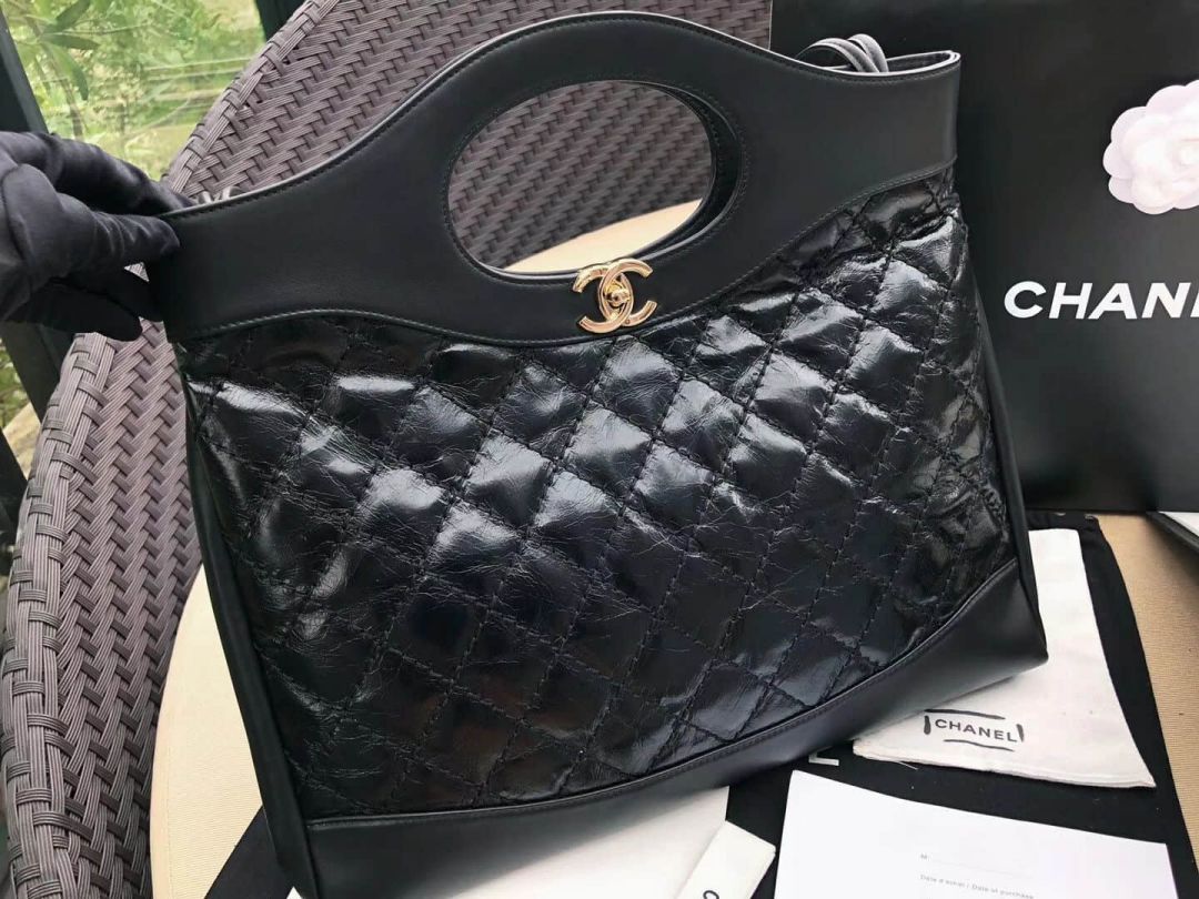 CC Black Leather 31 Shopping Bags Women Bags