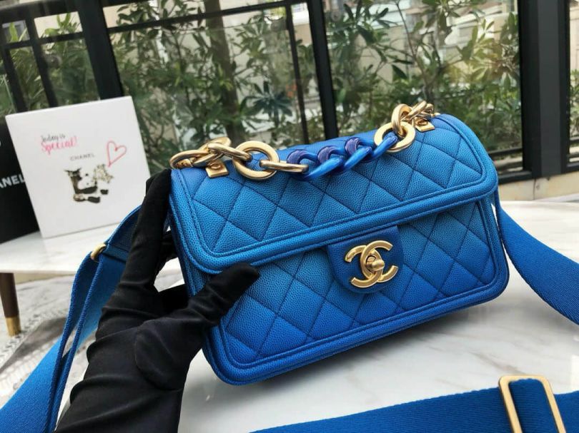 CC 2019SS Fading Blue Small Shoulder Bags Women Bags