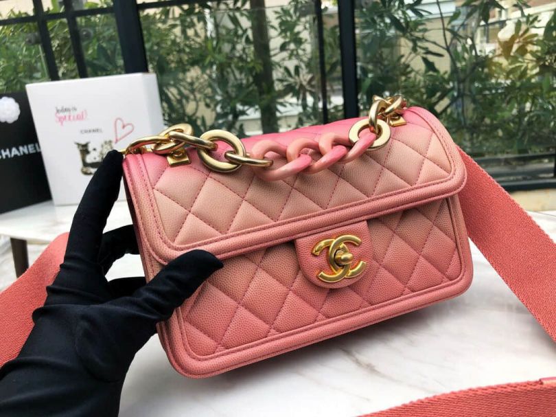 CC Fading Coral Pink Small Shoulder Bags Women Bags