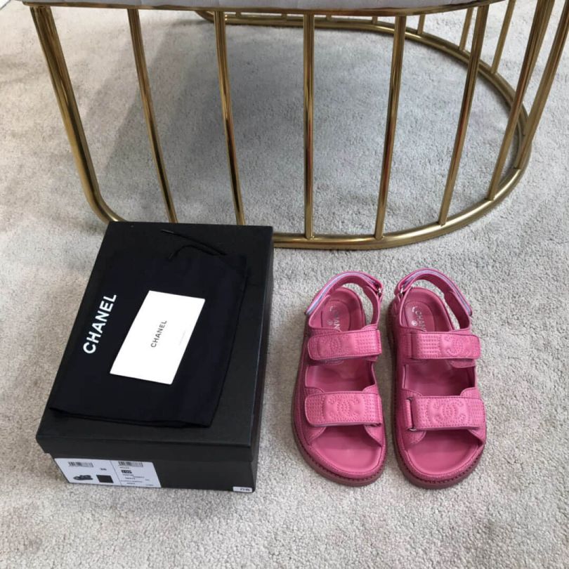 CC 2019SS Classic Velcro Sandals Women Shoes
