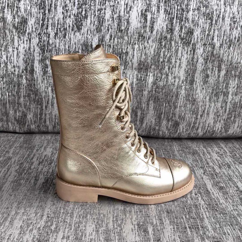 CC 2019FW Leather Boots Women Shoes