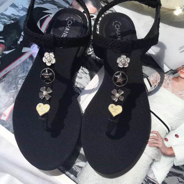 2017SS Sandals Black Women Shoes