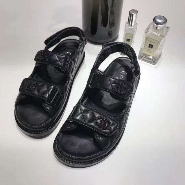 CC 2017SS Soft Leather Velcro Sandals G31848 Women Shoes