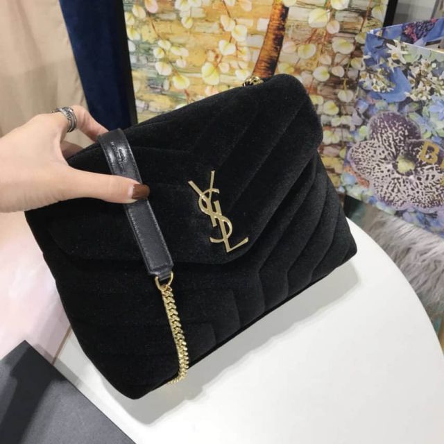 YSL Small LOULOU Black "Y" Bag on Chain 487218 Shoulder Bags