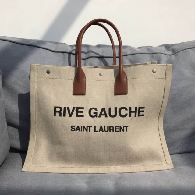 YSL RIVE GAUCHE Leather Tote 499290 Shopping Bags