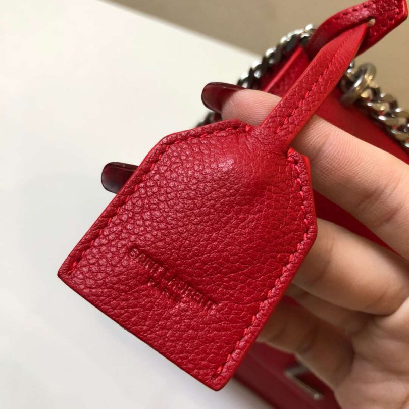 YSL Small SUNSET MONOGRAM Leather 441972 Red Shoulder Bags [YSL048 ...